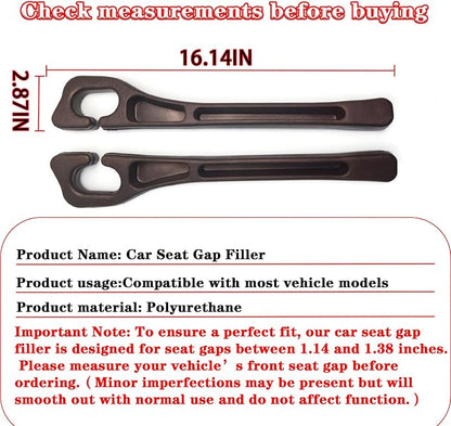 Car Seat Gap Filler Organizer of 2, 2 in 1 Car Gap Filler(Brown) | Universal Gap Filler with Storage Pockets, No Drop Seat Guard for Phones Keys Cards,Car Accessories for Most Cars Trucks SUVs - Image 9