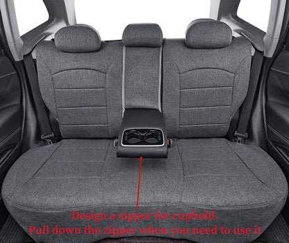 coverdream Forester Seat Covers Custom Fit for 2025 Subaru Forester Limited,Premium,Sport,Touring,Full Coverage,Airbag Compatible Polyester Seat Protector(Full Set,Gray) - Image 5