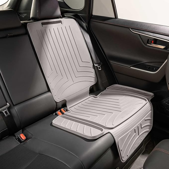 WeatherTech Child Car Seat Protector with Back | Spill Protection, Prevents Seat Compression, Grey - Image 2