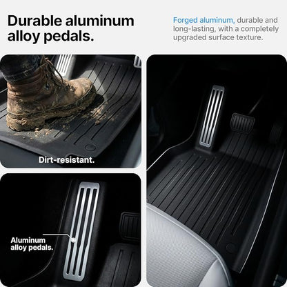 4 Pcs Floor Mats for Tesla Model Y Juniper Accessories 2025 2026 (Standard/Premium/Performance) 5-Seater, All Weather Custom Fit TPE Trunk Mats Cargo Liner Anti-Slip - Image 3