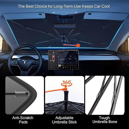 2025 Upgrade Funny Animals Car Windshield Sun Shade Umbrella 5 Layers Nano Coatings Donkey Driving Car Front Window UV Block Sunshade Cover for Most Cars SUV Universal Size 57"x30" - Image 4