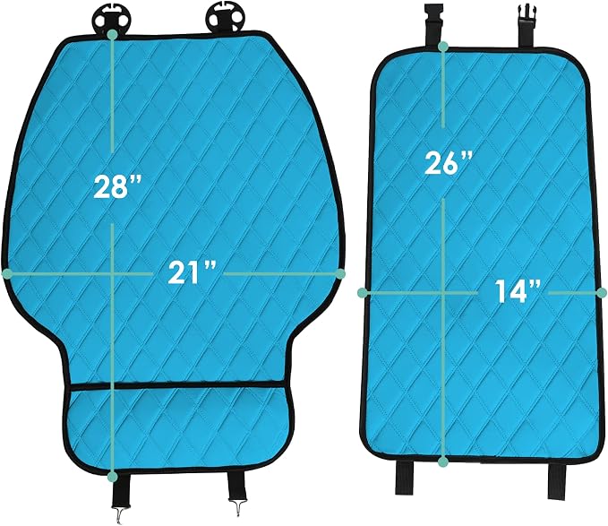 FH Group Car Seat Cushion – Neosupreme Single Front Seat Cover with Front Pockets, Airbag Compatible, Universal Fit Car Seat Cushion for Driver or Passenger Seat, SUV, Truck, Sedan & Van – Aqua - Image 5