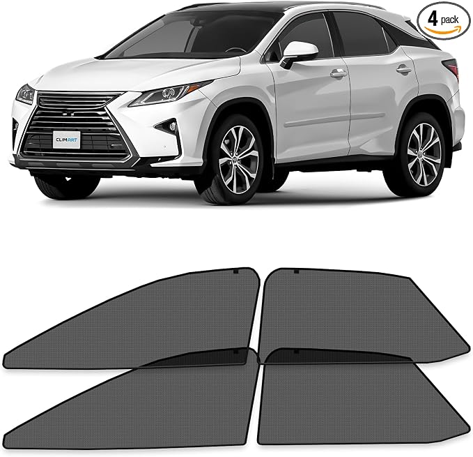 CLIM ART Magnetic Car Window Shades for Lexus RX 2016-2022 – Custom-Fit Sun Blocker Curtains, Side Window Covers, Essential Car Accessories for Camping, Baby, and Privacy Protection - MS0246 by CLIMART