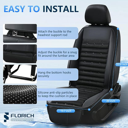 Cooling Car Seat Cover Ventilated Seat Cushion with 2 Powerful Turbo Fans 3-Speed Adjustable 12V-24V Cooling Car Seat Pad for Summer Driving Universal Fit for Car SUV Truck Van - Image 7