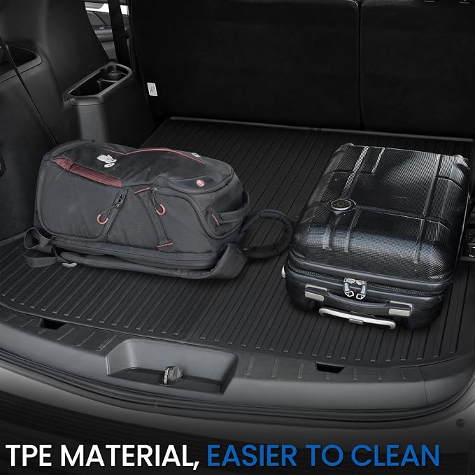 Cargo Mat for Ford Explorer 2015-2019 Accessories | All Weather TPE Cargo Liner, Non Slip & Odorless & Scratch Proof Trunk Mat, Quick Clean - Image 6