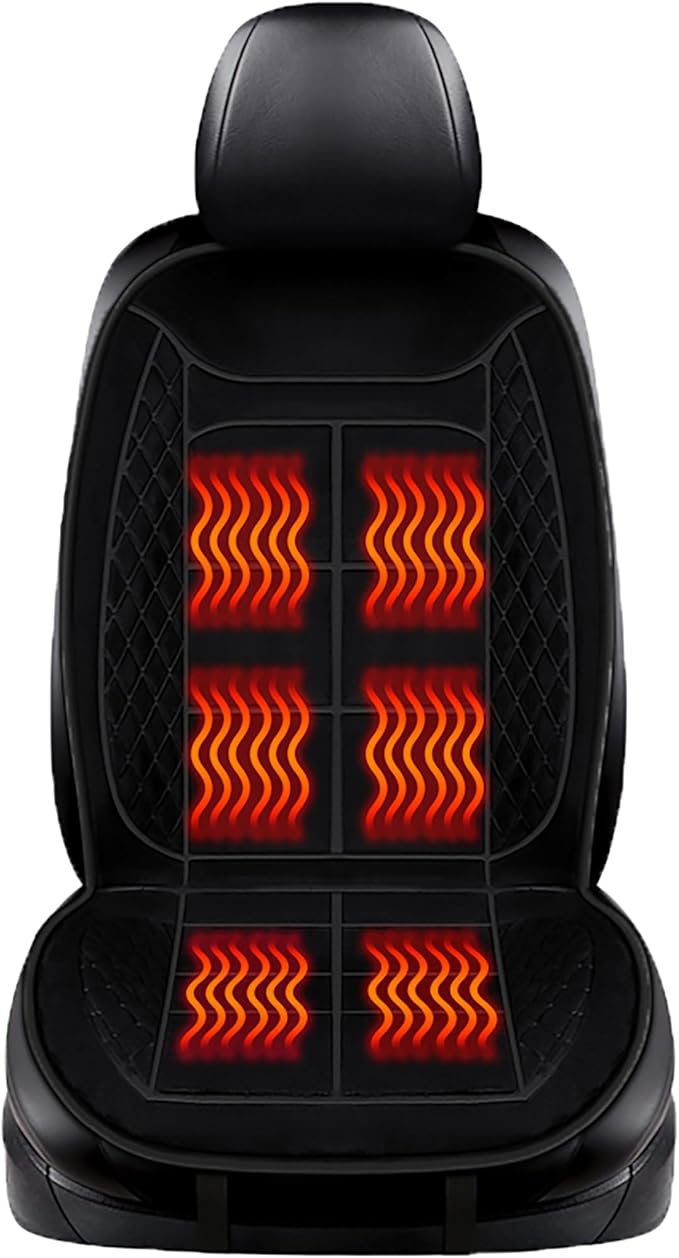 Car Seat Cushions, Car Seat Cover Foldable Portable Seat Cover | Comfortable Breathable Car Seat Cushion for Back and Seat Cushions with Bottom Anti Slip Silicon(1 Pack/Black) by DgiqLeite