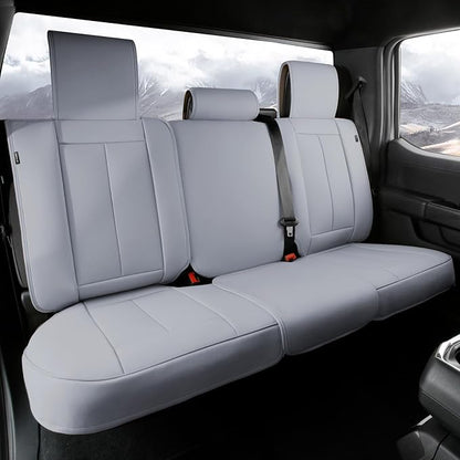 Coverland Custom SUV Car Seat Covers for 2006-2014 Subaru Tribeca | Premium Waterproof Faux Leather Non-Slip Memory Foam Airbag Compatible Custom Fit Interior Protector [Rear Seat-Gray] by Coverland