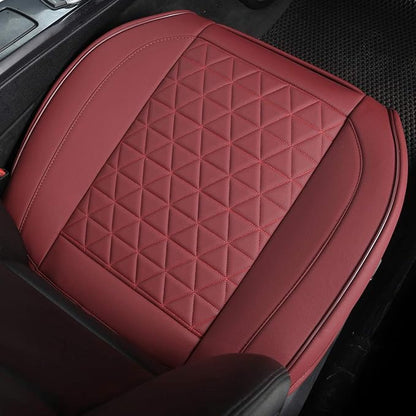 Black Panther 1 Pair Luxury Faux Leather Car Seat Covers Front Bottom Seat Cushion Covers, Anti-Slip and Wrap Around The Bottom, Fit 95% of Vehicles - Burgundy - Image 7