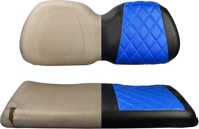 NOKINS Golf Cart Diamond Vinyl Seat Covers Fits Club Car Precedent 2004-UP | OEM Standard Front Seat Cushion,No Nails Required - Image 4