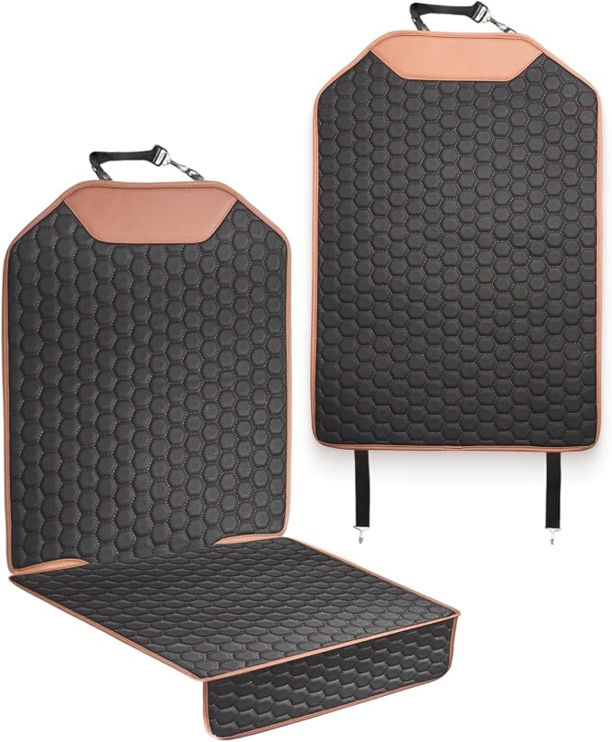 Set Seat Back Organizer & Car Seat Protector Hexy Waterproof & Non-Slip Protector for Child Car Cushion for Leather and Fabric Seats (Hexy Set 2) by OwleysCarAccessories