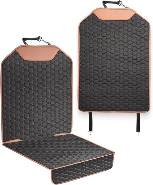 Set Seat Back Organizer & Car Seat Protector Hexy Waterproof & Non-Slip Protector for Child Car Cushion for Leather and Fabric Seats (Hexy Set 2) by OwleysCarAccessories