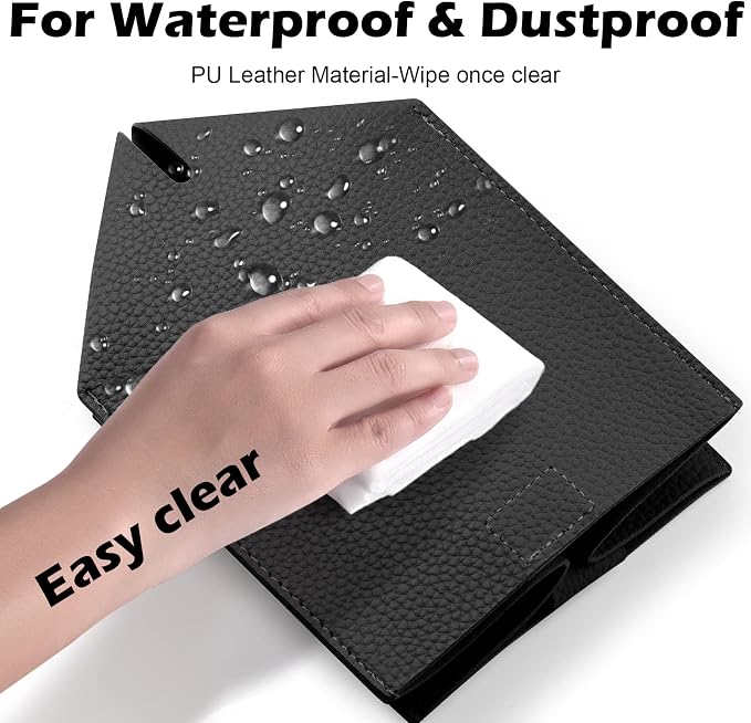 Tissue Box Cover, Tclouda, Modern PU Leather Square Tissue Box Holder for Creative Decorative, 2 Pack, Ideal for Bathrooms/Office/Car/Nightstand/Outdoor Tent/Dining Table, 5"X5"X5", Double Black - Image 6