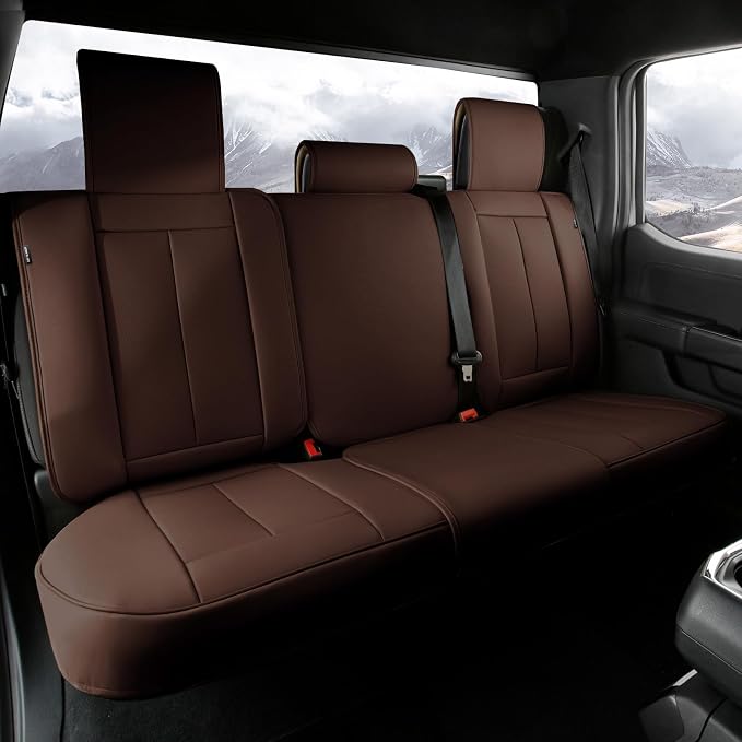 Coverland Custom SUV Car Seat Covers for 2009-2018 Subaru Forester | Premium Waterproof Faux Leather Non-Slip Memory Foam Airbag Compatible Custom Fit Interior Protector [Rear Seat-Dark Brown] by Coverland