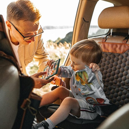Set Seat Back Organizer & Car Seat Protector Hexy Waterproof & Non-Slip Protector for Child Car Cushion for Leather and Fabric Seats (Hexy 2pcs) - Image 9