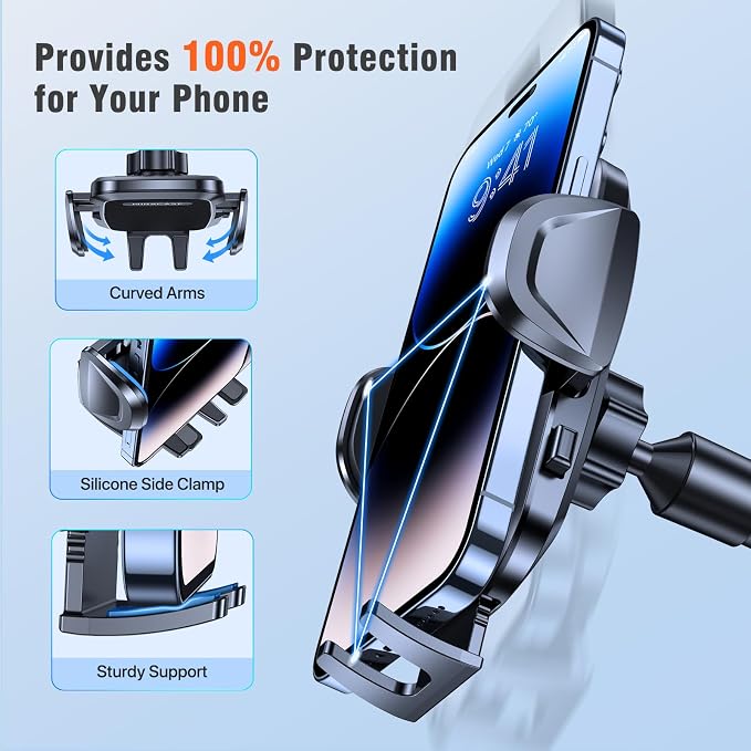 miracase Cup Holder Phone Mount for Car, Universal Phone Holders for Your Car, Gooseneck Adjustable Car Cup Cell Phone Mount for iPhone Samsung Google and All 4.0-7.2 inches Smartphones - Image 5