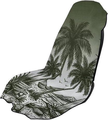 SEANATIVE Car Towel Seat Covers, Washable Seat Protector, One Towel Cushion Cover, Fit Beach Swimming Outdoor Sports, Universal Fit Most Cars Trucks SUVs, Coconut Plam Print by SEANATIVE