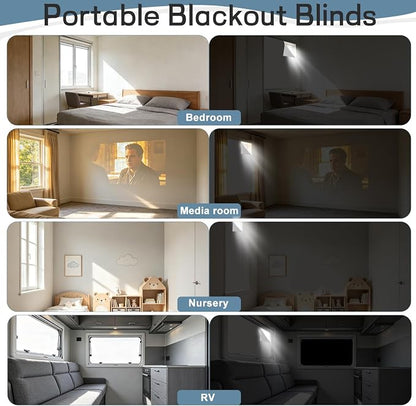 Linen 100% Blackout Curtain, Magnetic Window Cover, 59 x 118 in | Portable and Removable for Travel, No-Drill Magnetic and Hook-and-Loop Mounting, Cut to Fit Bedroom, Nursery, and RV Windows - Image 6