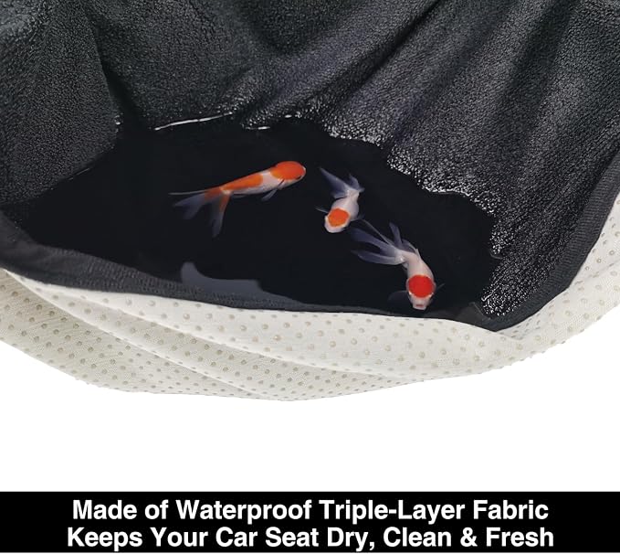 VSHIELD Waterproof Towel Car Seat Cover, Sweatproof Non-Slip Seat Protector, Universal Fit for Front Bucket or Rear Bench Seat of Cars, SUVs, Vans, Trucks, Compatible with Airbags and Armrests - Image 5