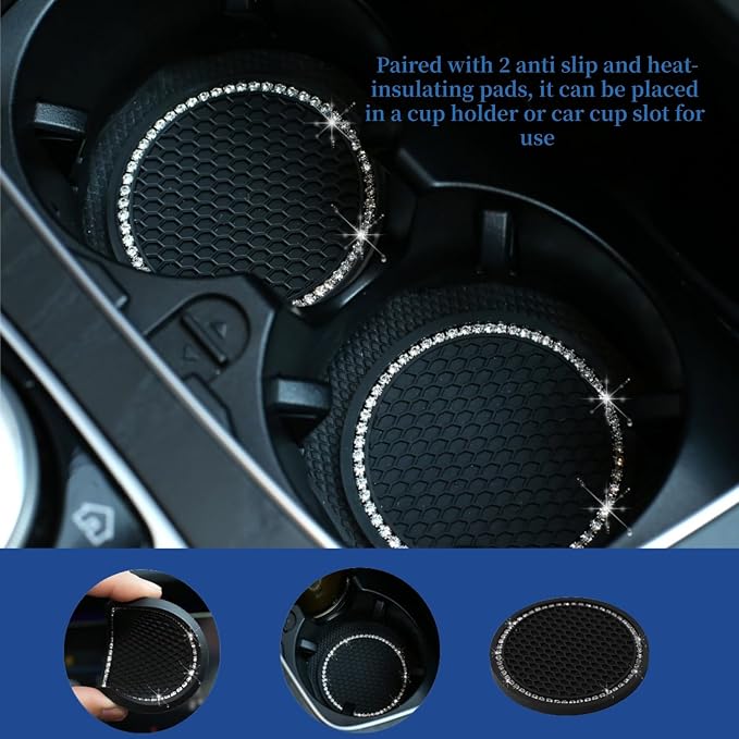 Car Cup Holder Expander，VIVURA 2-in-1 Multifunctional Car Cup Holder, Dual Cup Storage, Compatible with Hydro Flask, Yeti, Nalgene, 32/40 oz Large Bottle Drink Cups - Image 6