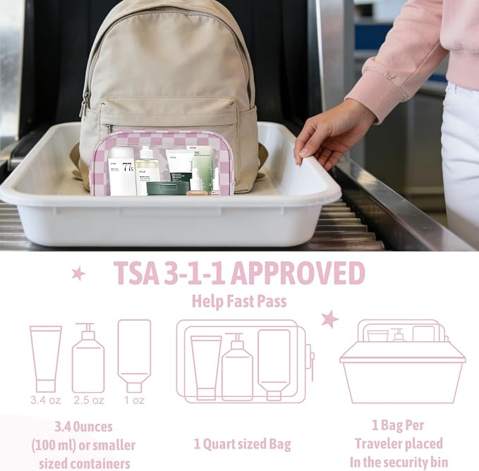 YOPCDJ 5PCS Diaper Bag Organizer Pouch Set,TSA Approved Toiletry Bag, Waterproof TPU Makeup Bag Set, Travel Organizer Bags for Women and Kids - Image 6