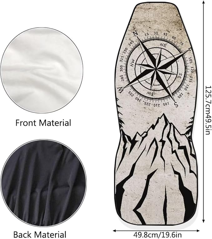 Speedometer Car Front Seat Cover Set Soft Driver Seat Cover Comfort Bucket Seat Covers Full Protection Saddle Blanket Cushion Cover Universal Fit for SUV Truck Sedan,2 Pack - Image 4