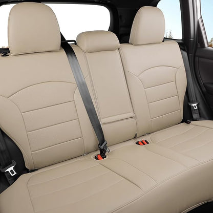 Custom Seat Covers for 2026 Subaru Forester,Rear w/No Armrest,Faux Leather | Full Set Suv Seat Cushion,Easy Installation,Factory Look,Waterproof Car Seat Protector (Beige) - Image 5