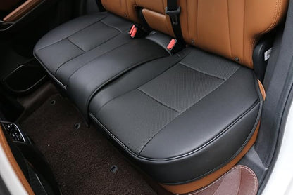 1 Pack Scalable (Adjustable Length (49-55'') Back Seat Cover Car Seat Cover Seat Protector Rear Seat Bottom Cover Fits 90% of car - for Seat Bottom Only (Black - Rear seat) - Image 2