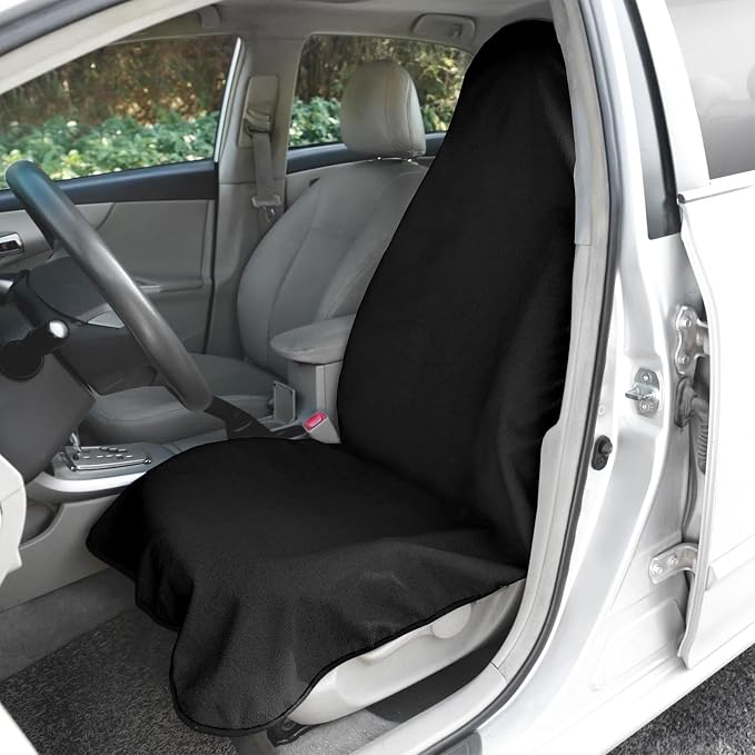 Car Towel Seat Cover, Waterproof Sweating Auto Front Seat Protective Cover, Non-Slip Washable Carseat Protector for Post Gym Workout Running Swimming, Car Accessories (Red) - Image 4