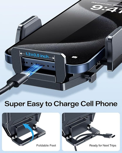 APPS2Car Sturdy CD Slot Phone Mount with One Hand Operation Design | Hands-Free Car Phone Holder, 360° Rotation, Easy Removal, Universally Compatible with All iPhone & Android Phones Smartphone - Image 5