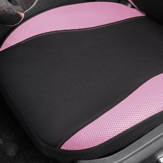 Flying Banner Butterfly car seat Covers ful Set Fashion Universal Lady Woman Female Rear Bench Split Colorized (Pink Black, Full Set) - Image 6