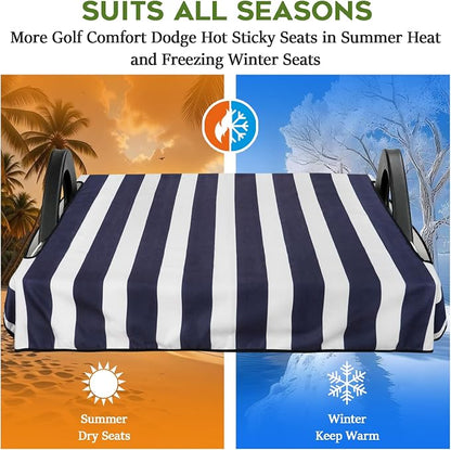 Golf Cart Seat Covers Club Car Golf Cart Accessories for Men Women Golf Carts Seat Towel Blanket 2-Seat Golf Cart Decorations - Image 3