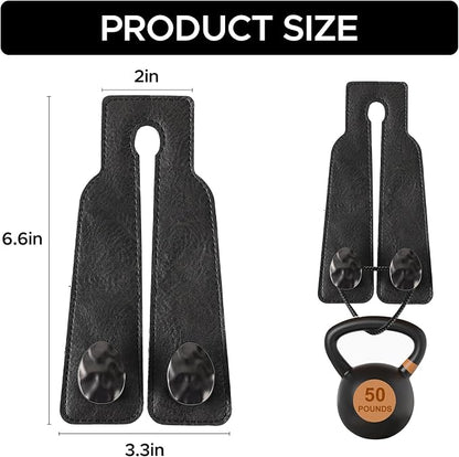 2PCS Leather Car Seat Hooks for Headrest, Vehicle Hanger Storage Organizer Universal for Handbag Purse, Car Accessories Gift (Black-Black) - Image 2