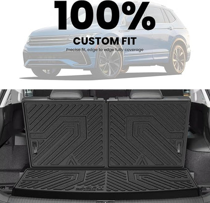 LASFIT for 2018-2024 Volkswagen Tiguan Cargo Liner, Custom fit for 7 Seats | All-Weather Trunk Mat Trunk Liner TPE Backrest & Trunk Mats for VW Tiguan Accessories, Waterproof, Easy to Clean, Black - Image 3