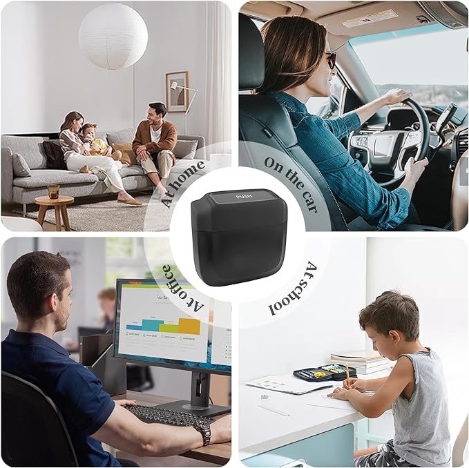 IHOTDER 2PCS Car Trash Can with Lid + 60PCS Garbage Bags,Mini Trash Can Interior Accessories for Door/Seat/Center Console/Home/Office,Multifunctional Car Organizers and Storage (Black) - Image 5