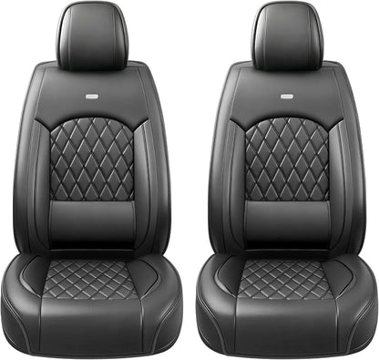 for Subaru Crosstrek 2016-2026 Car Seat Covers, Front Pair, Black | Luxury Full Coverage Leather Seat Protectors, Waterproof Breathable, Non-Slip, Easy to Install, Airbag Compatible, All-Season - Image 9