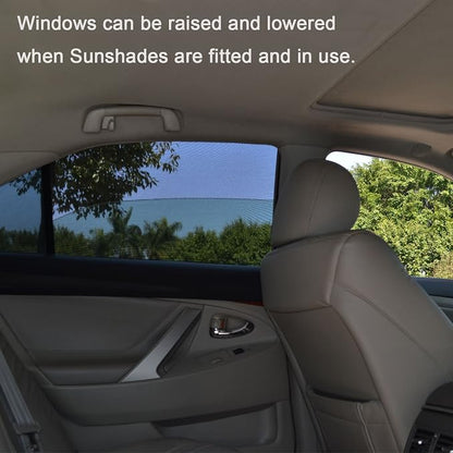 TFY Universal Car Side Window Sun Shade - Protects Your Kids from Sun Burn - Double Layer Design - Maximum Protection - Fit Most of Vehicle - 2 Pieces (Regular Contoured Window) | Universal Fit | Dual Layer | Glare reduction | Easy installation | Light... - Image 4