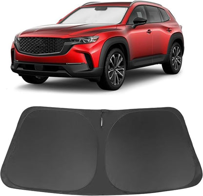 Windshield Sun Shade for 2023-2026 Mazda CX-50 CX50 Accessories | Full covered for windshield, Foldable & Durable, Block UV Rays, Reduce Heat, Easy to install, Keep Car Cooler by LHFLIVE