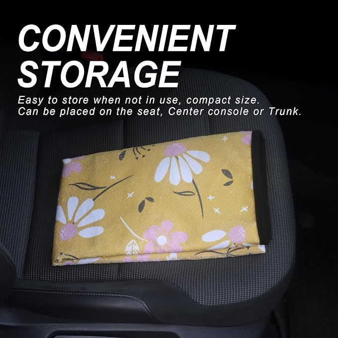Sweat Towel Car Seat Cover Protector Front Seats for Gym Workout, Running, Swimming, Beach and Hiking, Waterproof Universal Seat Cover for Car, Trucks, Van & SUV (2, Chamomile, Front) - Image 5