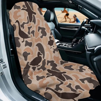 Camo Duck Car Towel Seat Cover Soft Comfort Front Seat Towel Cover Fashion Cars Interior Accessories Washable for Trucks, SUVs, Sedans - Image 2
