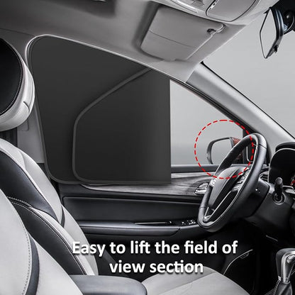 Magnetic Car Window Shades - 100% Block Light Car Curtains - 4Pcs | Universal Fit Side Window Sun Shades Car Window Covers Keep Cooler Feeling, Thicken(thickset, 4pcs) - Image 7