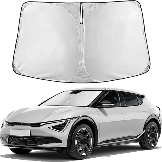 Autovir Windshield Sun Shade Fit for 2022-2023 2024 2025 Kia EV6 | Sunshade, Front Car Window Shades Sun Visor, Blocks UV Rays & Heat, Car Accessories by Autovir
