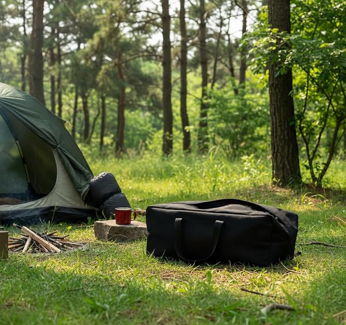 DoYiKe Extra Large Canvas Travel Duffle Bag Heavy Duty, Sports Duffel Military Camping Tent Storage 270L Black - Image 7