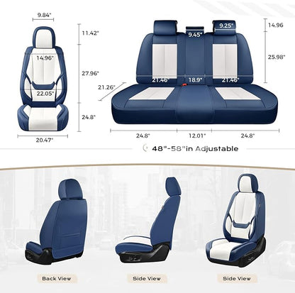 Coverado Car Seat Covers, Seat Covers for Cars, Waterproof Leather Auto Seat Protectors, Leather Car Seat Cushion, Car Interiors Accessories Universal Fit for Most Cars - Image 7
