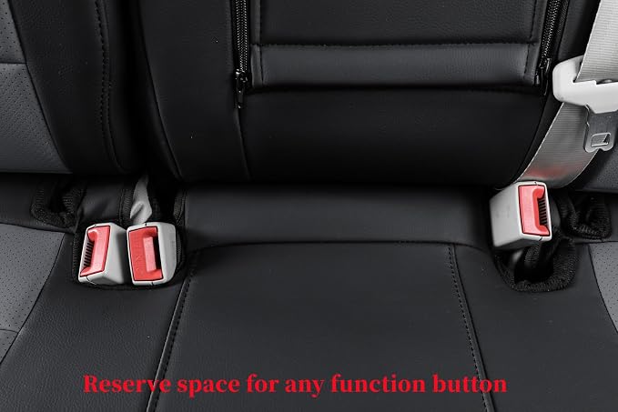 Car Seat Covers for 2009-2013 Subaru Forester,Rear w/Armrest,Faux Leather | Full Set Suv Seat Cushion,Easy Installation,Factory Look,Waterproof Car Seat Protector (Black/Gray) - Image 6