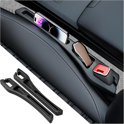 2PCS Car Seat Gap Filler Organizer,2 in 1 Car Gap Filler (Black) | Multifunctional Design,Fill and Storage Function for Storing Phones Keys Cards,No Drop Seat Guard for Cars Suvs Trucks by Unknown