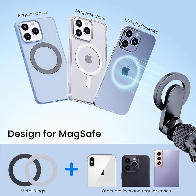 Car Phone Holder for Magsafe [3700gf Magnetic] 360° Adjustable Cell Phone Mount, Phone Holders for Your Car Accessories Pad Phone Holder for iPhone 17-12 Series - Image 6