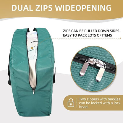 Extra Large travel duffel bag with Strong Handles, 100L Waterproof duffel bag, Durable Zippers, Extra Large Storage Totes for Camping, Space Saving and Moving Supplies, Green - Image 4