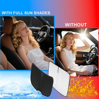 KMF 8pcs Thicken Full Window Sun Shades for Nissan Altima 2013-2018 Accessories,Car Window Covers Sunshade for Windshield Side Rear, UV Block and Privacy Blackout for Car Camping Outdoor - Image 4