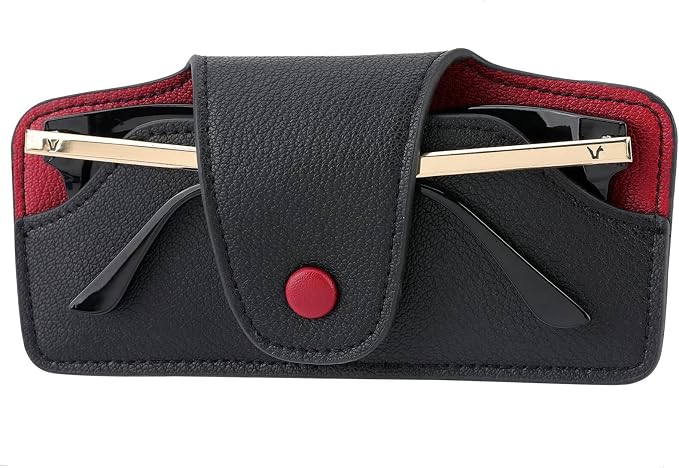 Sunglass Holder for Car Visor Glasses Case Non-Slip Clip Universal for Sunglasses Eyeglasses Car Interior Accessory by GELVTIC
