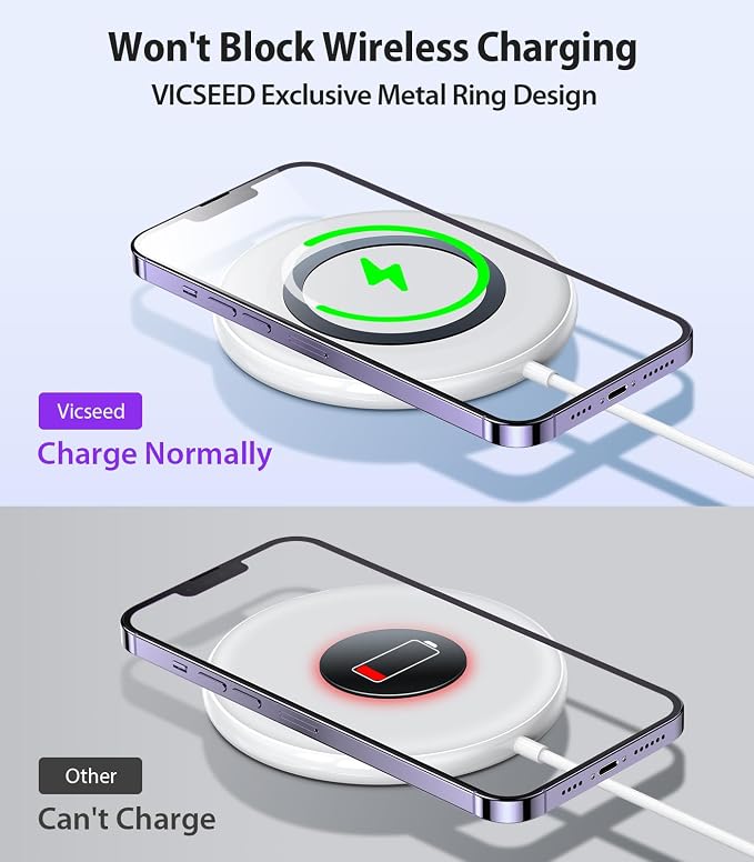 VICSEED for MagSafe Car Mount [Strongest Magnet Power] Car Phone Holder | Magnetic Phone Holder for Car Vent 360 Adjustable Magnetic Phone Mount for iPhone 17 Pro Max 16 15 14 13 12 Plus Mini Purple - Image 7